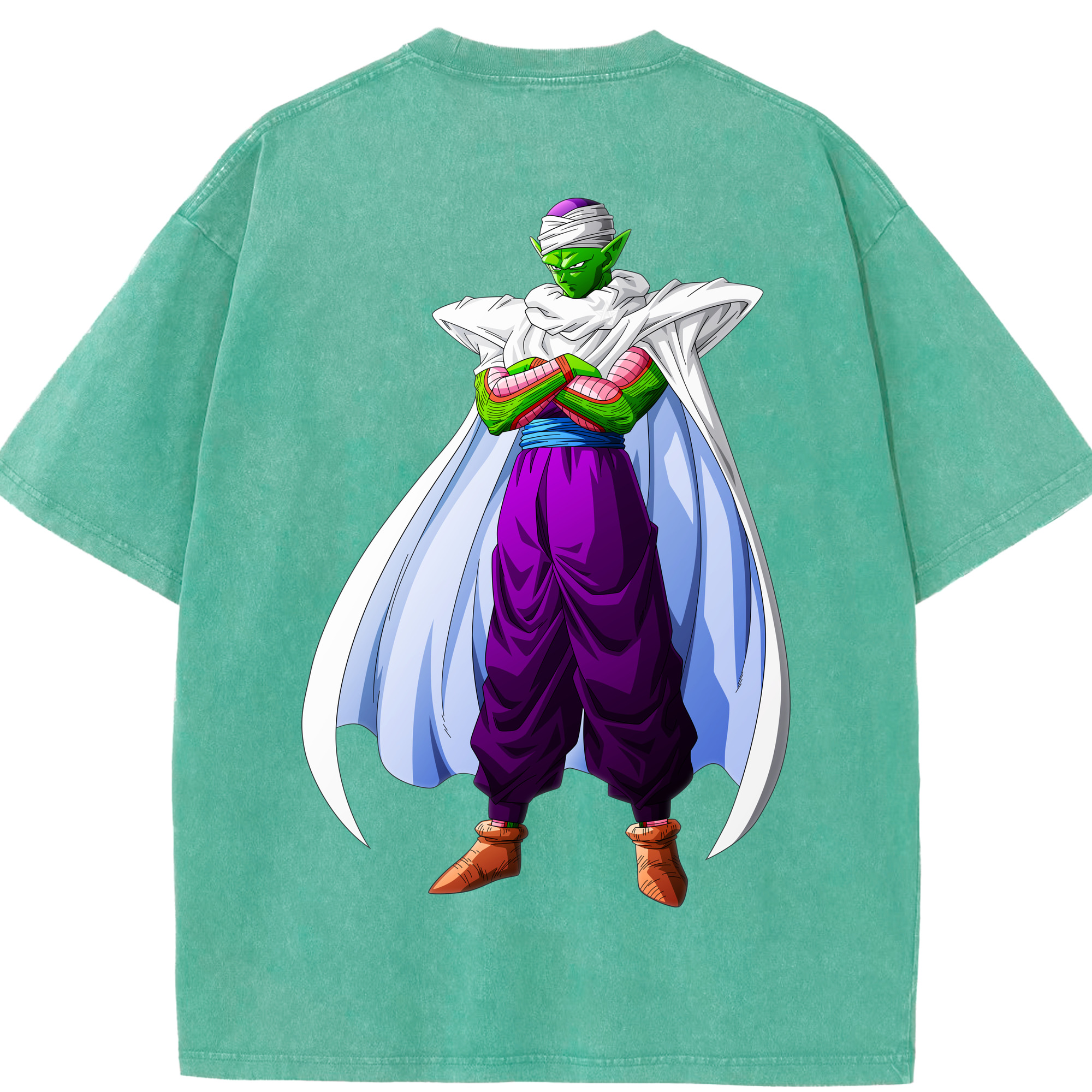 （画像用） ドラゴンボール ピッコロ DRAGON BALL Piccolo 綿100% ヴィンテージ風 半袖Tシャツ（背面プリント）